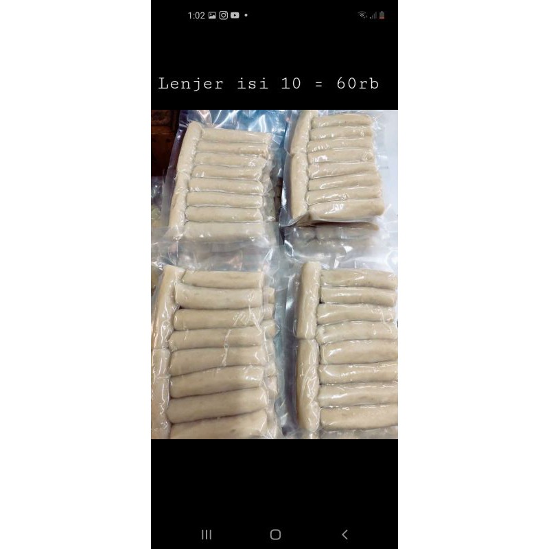 

Pempek palembang lenjer kecil isi 10