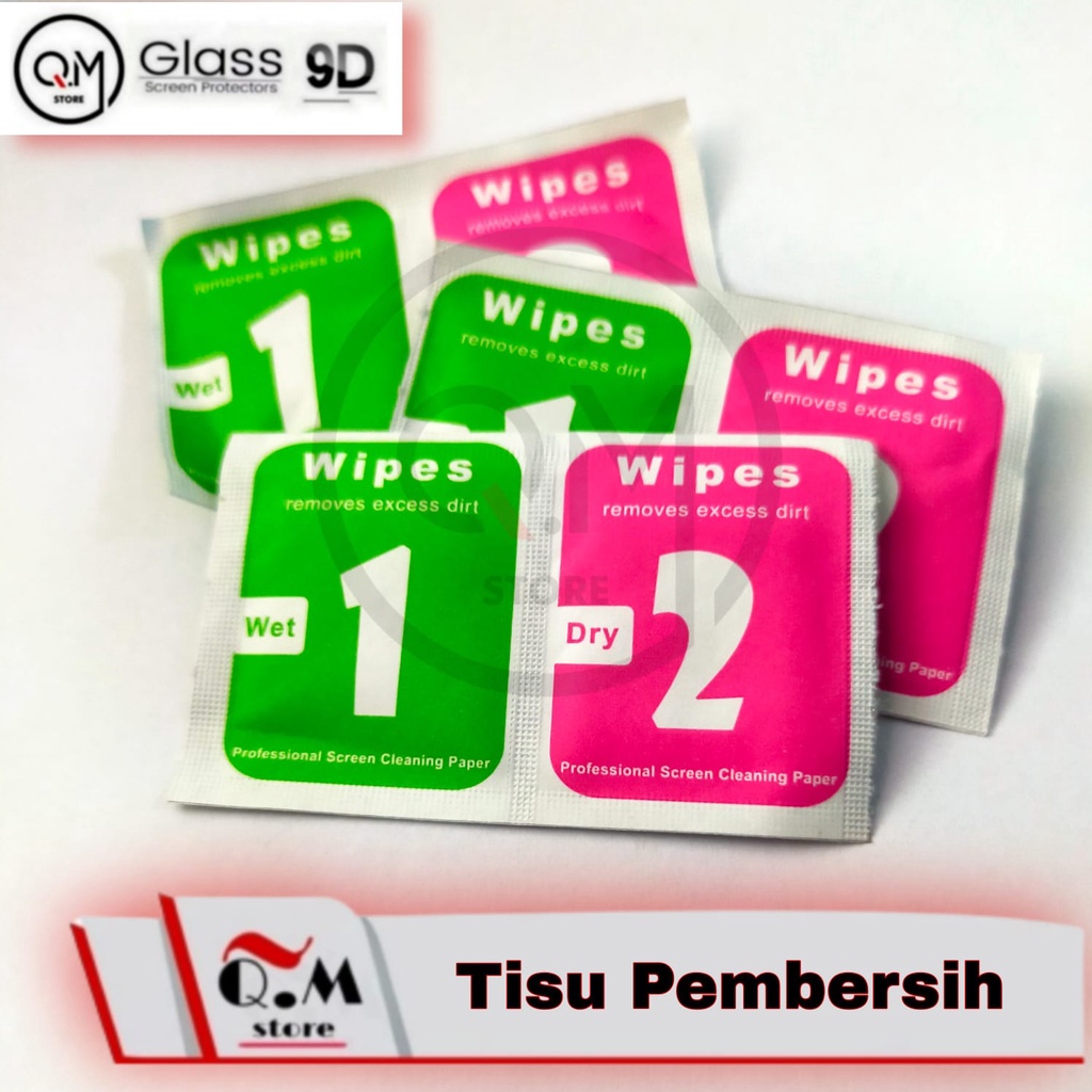 TISSUE TISU TEMPERED GLASS WET AND DRY PEMBERSIH LAYAR HP