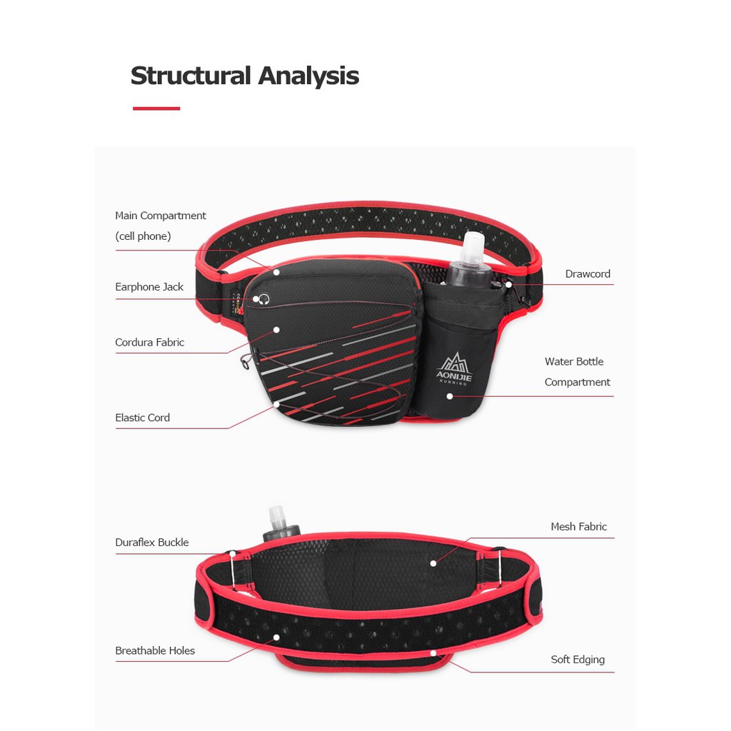 AONIJIE W949 tas pinggang buat botol lari olahraga hiking