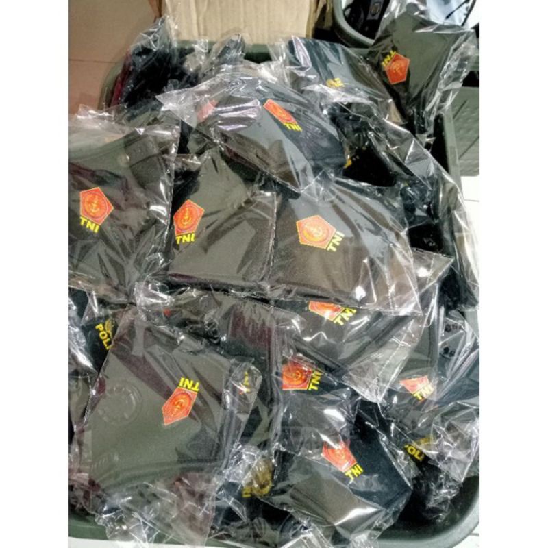 MASKER PREMIUM TNI POLRI 3 PLY ORIGINAL