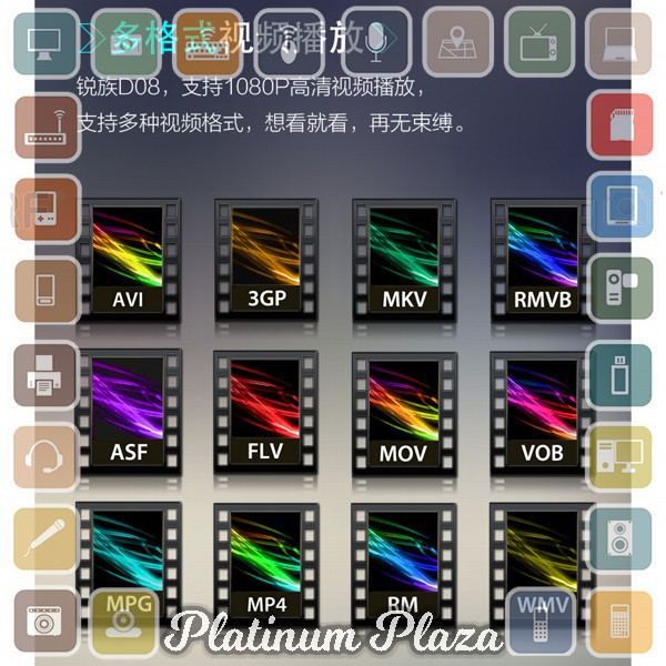 Ruizu D08 HiFi DAP MP3 Player 8GB - Black`TGQKCU-