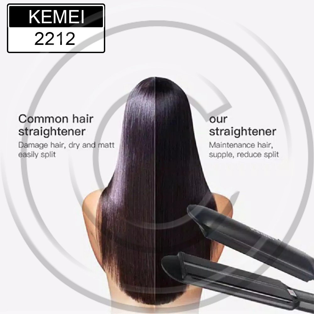 KEMEI / KM-2212 / Catokan Rambut Plat Lebar Lurus InfraRed