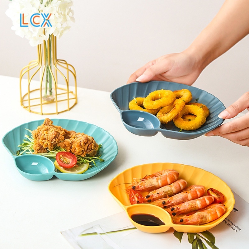 LCX Piring Plastik Plastic Plate / Piring Kerang Shell Plate Kue Roti VS-90