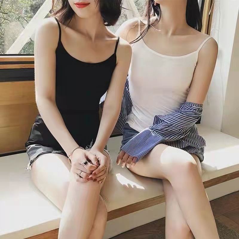 Korean Basic Inner Tanktop Atasan Wanita Polos Tanpa Lengan 2387-1