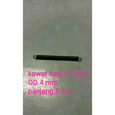 per tarik kawat baja 0.5 mm id 3 mm od 4 mm panjang 5 cm