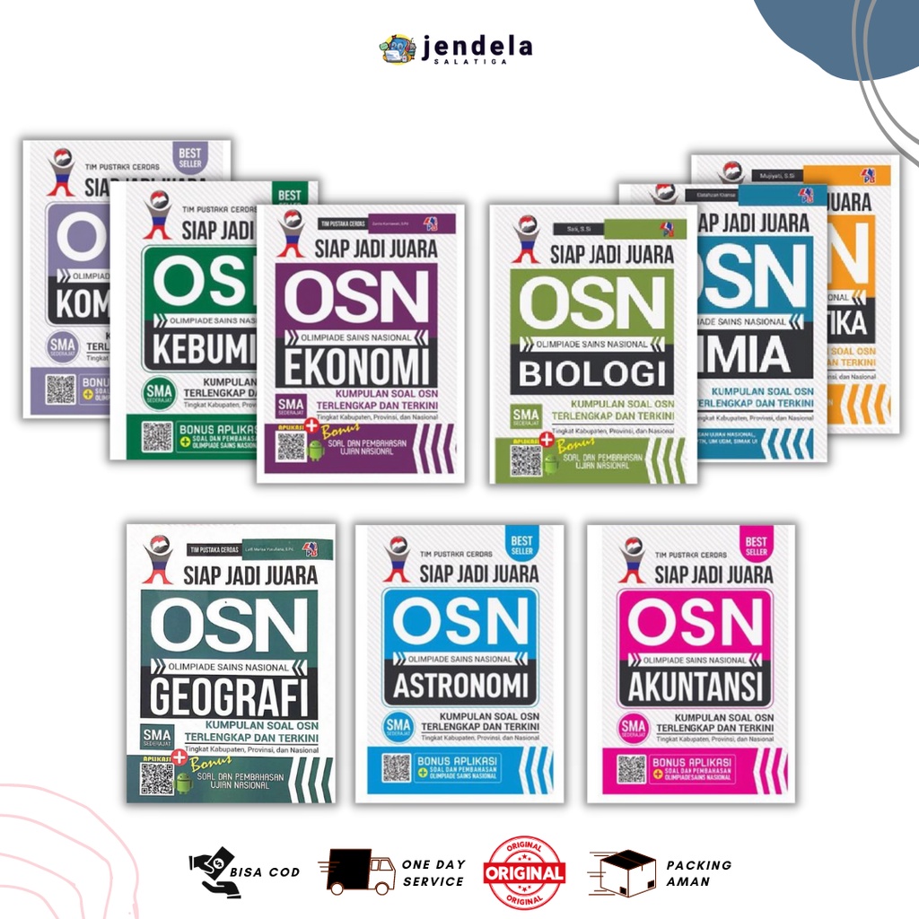 OSN SMA Siap Jadi Juara - Olimpiade Astronomi Kebumian Komputer Biologi Kimia Fisika Matematika (OLIMPIADE SAINS NASIONAL) SMA SEDERAJAT - Tim Pustaka Cerdas
