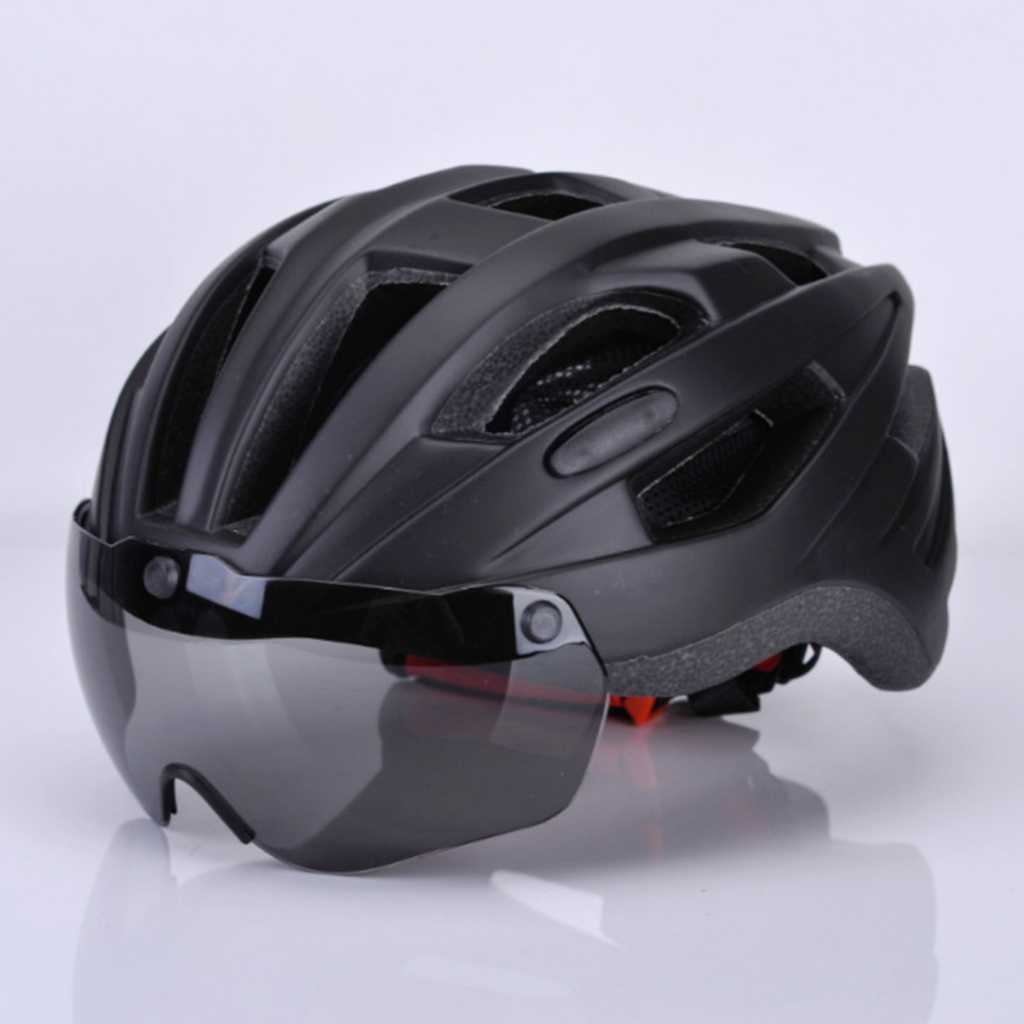 bicycle helmet with goggles