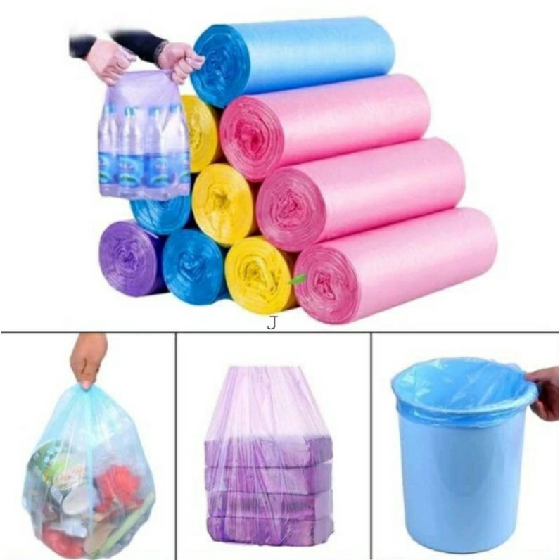 Plastik Sampah Roll / Plastik Sampah isi 10 pcs uk 45 x50 Warna