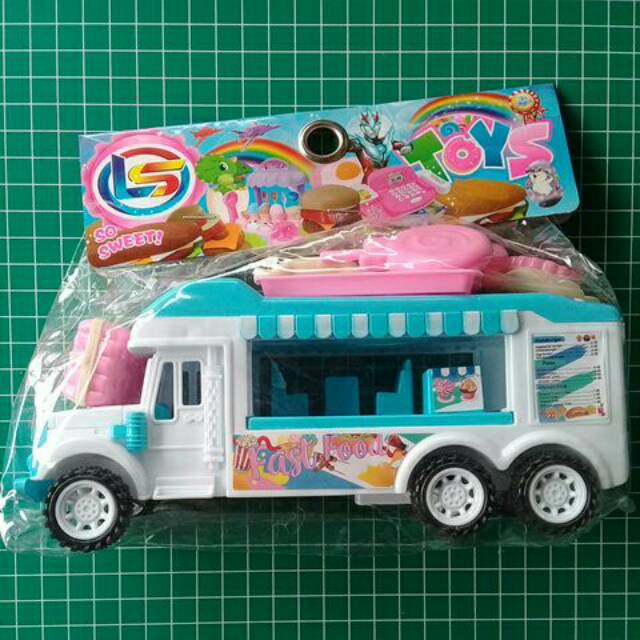 Set Mainan Mobil Toko Fast Food (panjang 20cm)