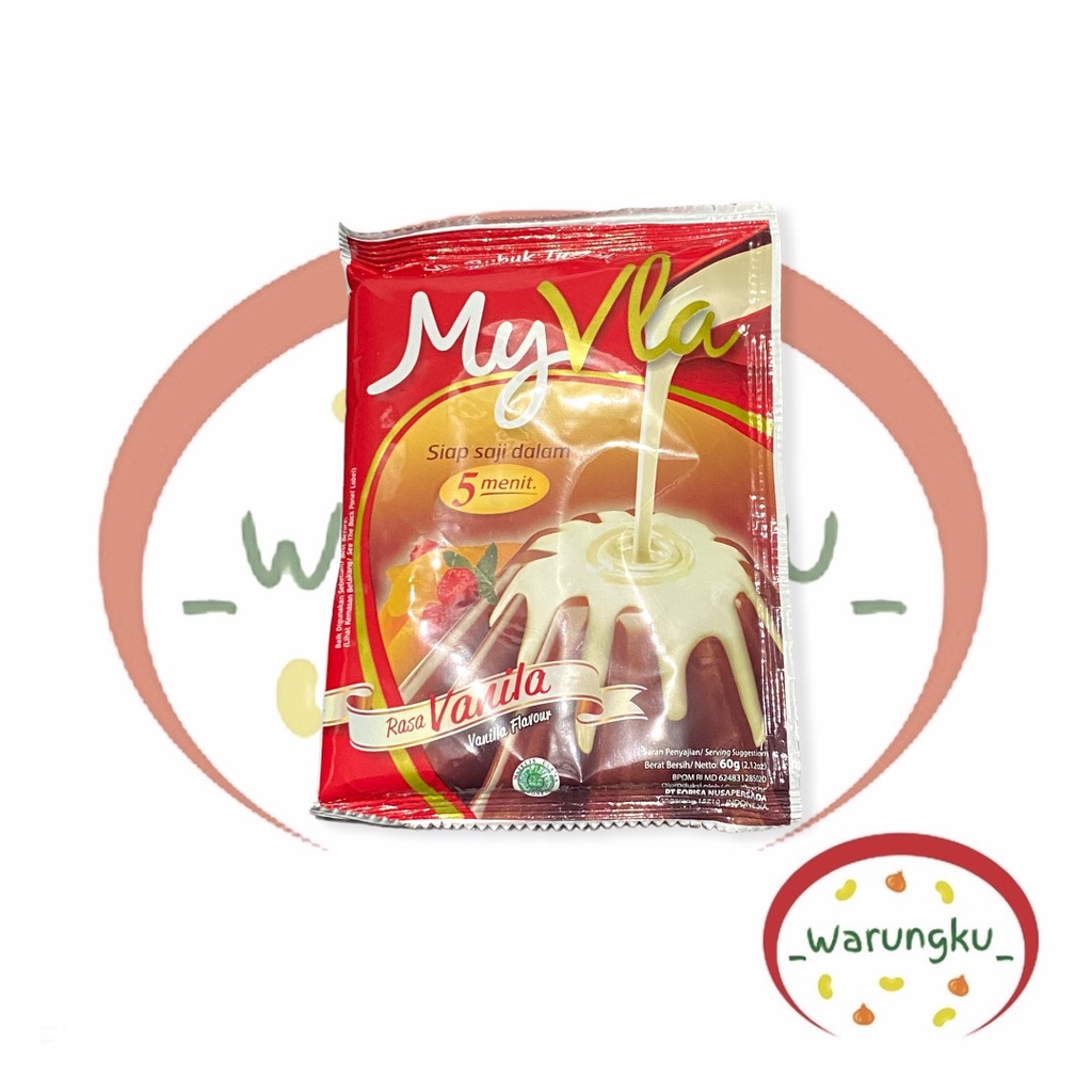 MY VLA Rasa Vanila Coklat 60gr MYFLA Vla Instant MYVLA