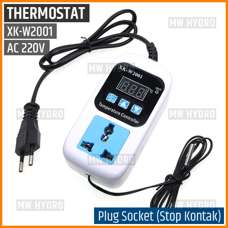 Temperature Controller, Thermostat with Switch, Stop Kontak, XK-W2001