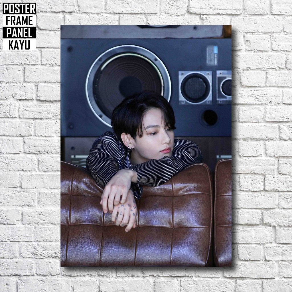 Poster BTS Jungkook BE Frame Kayu Solid A4 JNK171