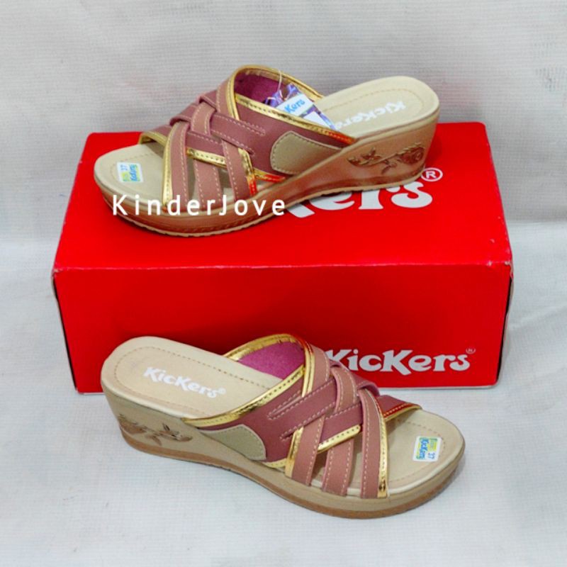 Wedges Sandal Slop Kickers Wanita (Size 37-40)-1