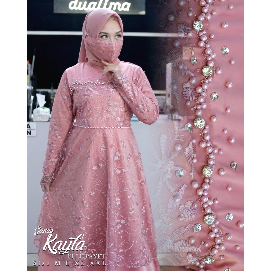 (COD) Gamis Tile Payet Mutiara| Gamis| Gamis Pesta| Gamis Kondangan| Gamis Tile| Gamis Brukat| Gamis