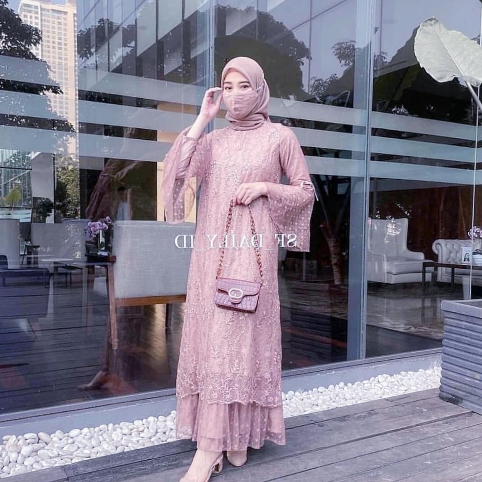 TZS.21Jl22ғ | [ORI]RIRIN DRESS BRUKAT TILE IMPORT/GAMIS BRUKAT/DRESS MUSLIM/KEBAYA MODERN2021/GAMIS 