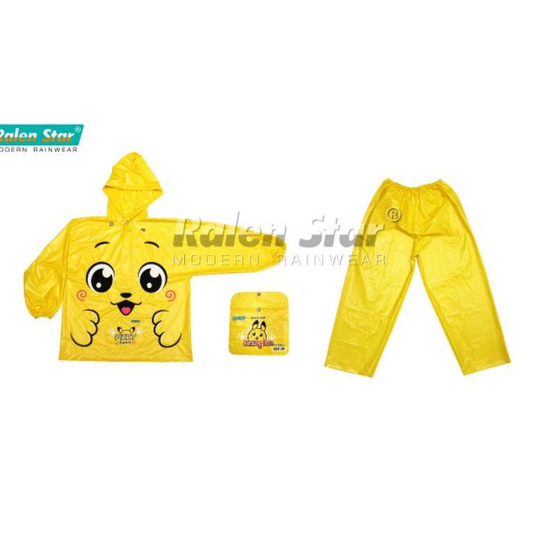 Jas Hujan Anak Stelan  Pets Ralen Star  / Jas Hujan Anak Kido PAUD TK SD Lucu Kado Laris X46B