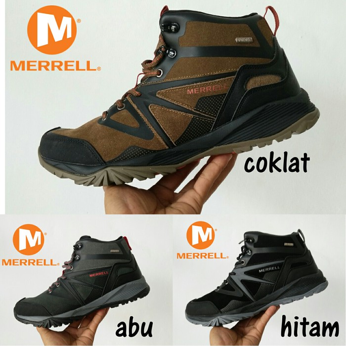 LXS215 sepatu hiking merrell tracking outdor vibram goretex waterprof