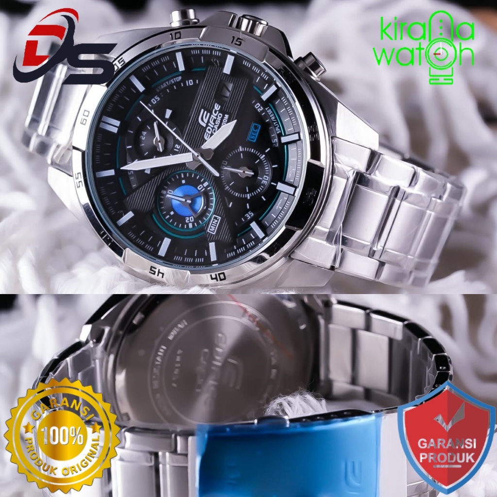 Jam Pria Casio Edifice EFR 556 silver stainless steel  200122