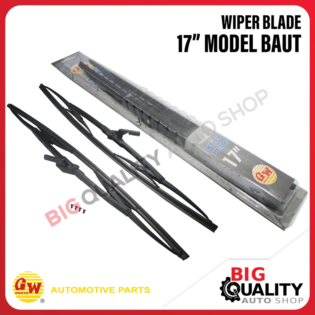 Karet kipas Kaca Wiper Blade Plat 2 Tingkat 5K 17 Inch Model Baut