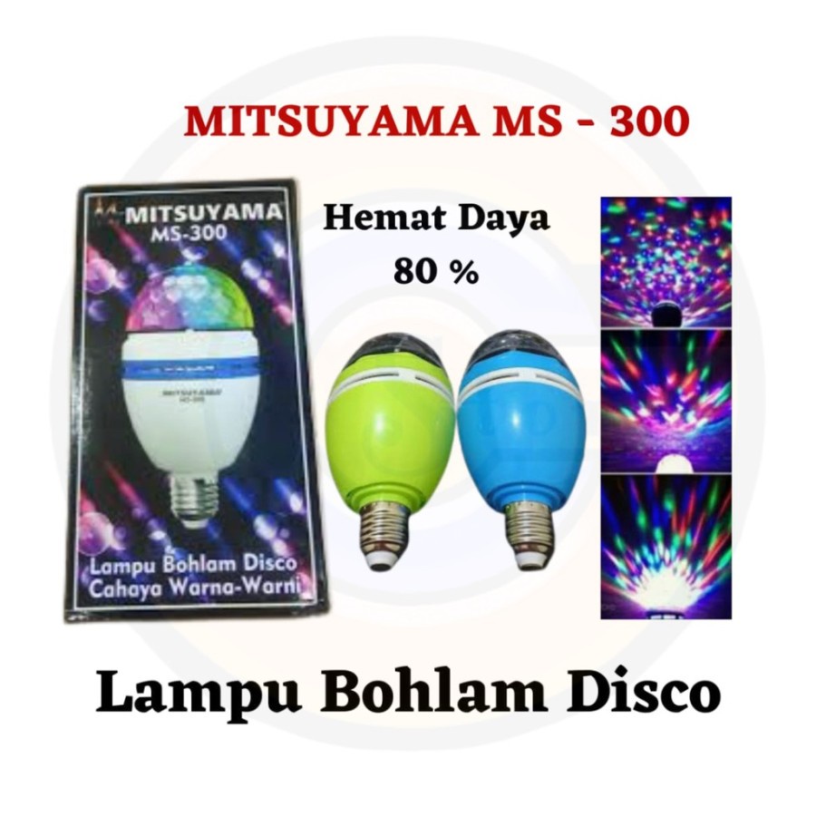 COD Lampu Bohlam LED Disco Warna Warni Mitsuyama MS-300 / LAMPU HIAS MS-300 / LAMPU DJ MITSUYAMA MS-300