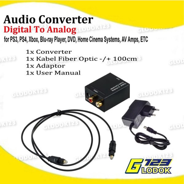 Digital To Analog Audio Converter Toslink Optical Coaxial To Rca TV