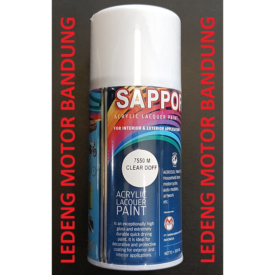 Sapporo 7550M Clear Doff Cat Semprot Saporo Paint Vernis Dop Dull Dof