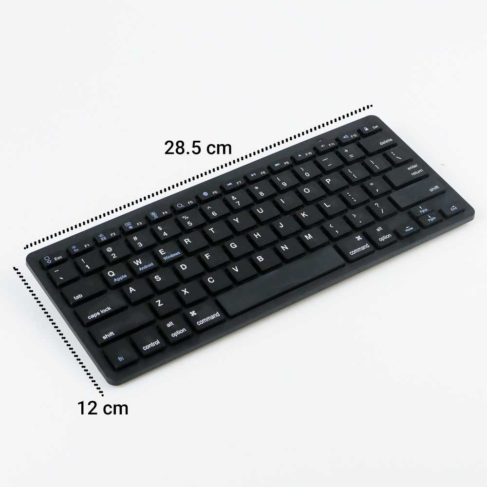 Keyboard &amp; Mouse pure Bluetooth (NO DONGLE) untuk Android IOS Tablet Smartphone Windows kompatibel semua OS selama ada Bluetooth blutut keyboard mini portable ringan kecil untuk TV android Box New Slim Bluetooth Wireless Keyboard Layout US