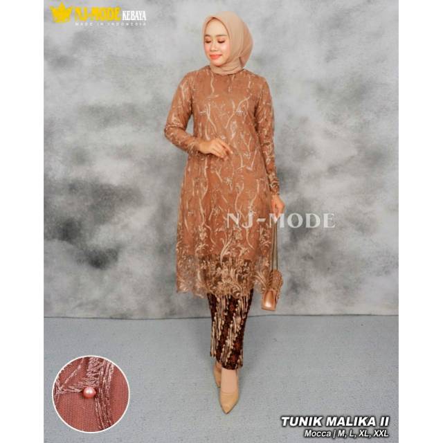 SET KEBAYA TUNIK MALIKA / KEBAYA MODERN / KEBAYA TUNIK BORDIR