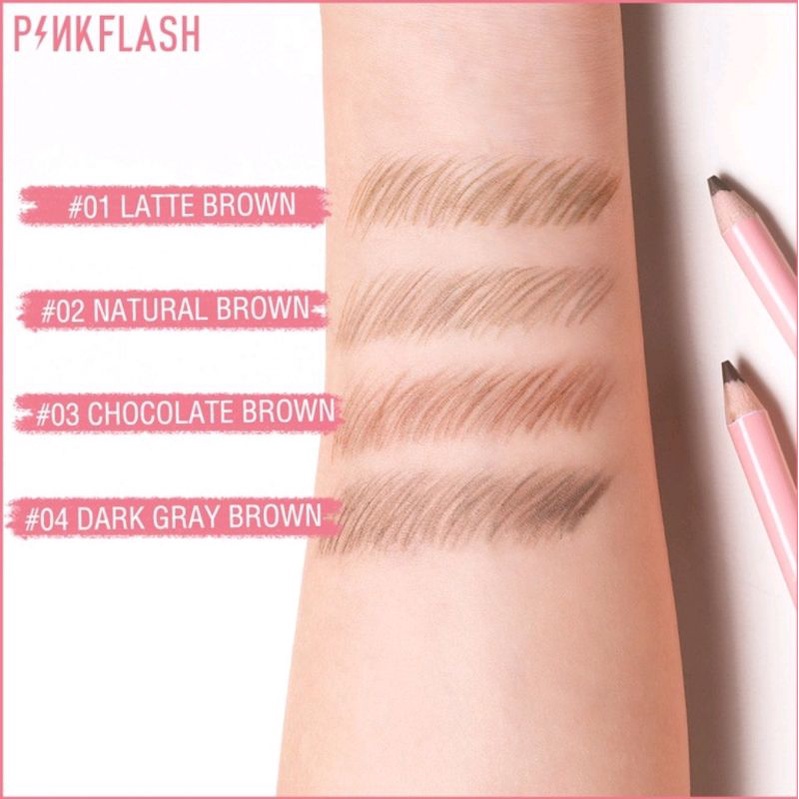[BPOM] PINKFLASH Waterproof Easy Eyebrow Pencil | Pensil Alis | Pink Flash