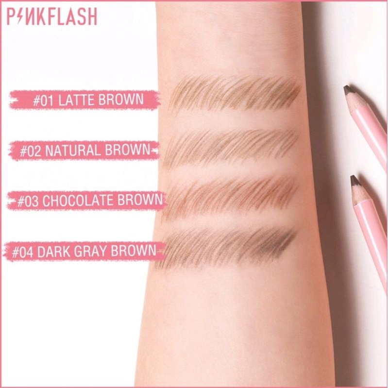 [BPOM] PINKFLASH Waterproof Easy Eyebrow Pencil | Pensil Alis | Pink Flash