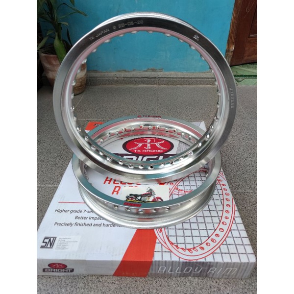 Velg Pelek TK Japan Bright ring 14 ukuran lebar 215-250 sudah set depan belakang