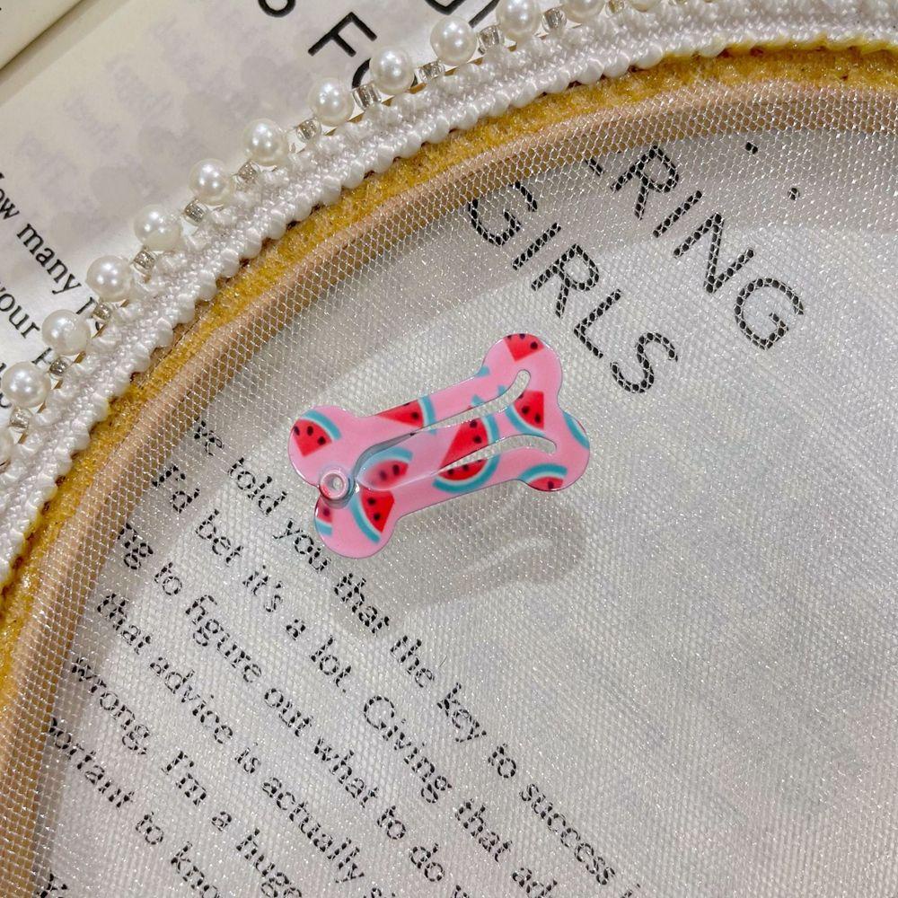 Jepit Rambut Bentuk Tulang Motif Garis Warna-Warni Ukuran 2.5cm Untuk Anjing / Kucing