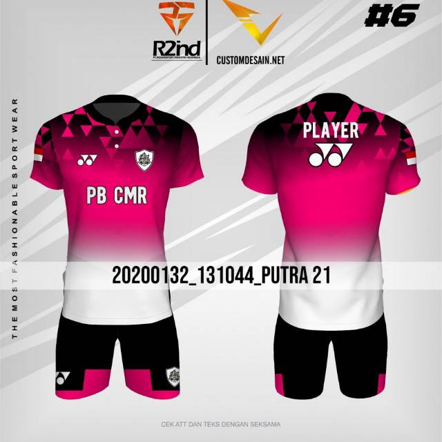 Baju voli baju betminton full printing original regarsport