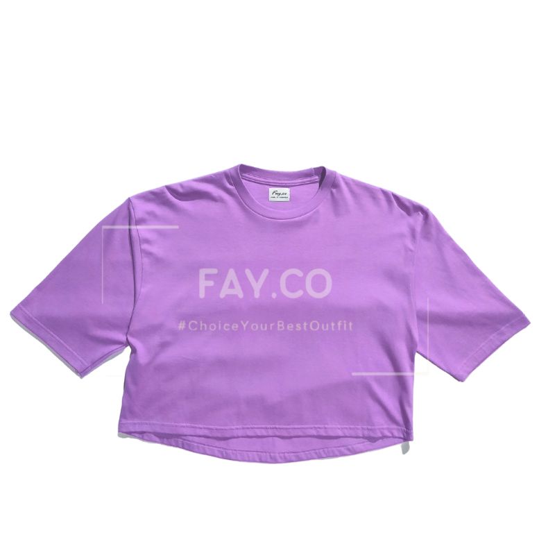 KAOS OVERSIZE CROP POLOS WANITA TSHIRT BAJU OVERSIZE CROP TOP
