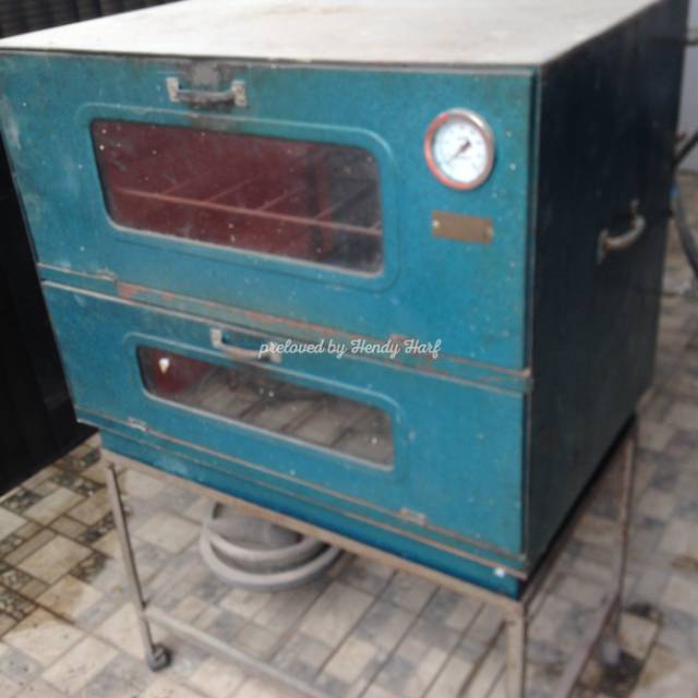 Oven Gas 2 Pintu Pemanggang Kue Roti Usaha Bakery Katering Bekas Mulus