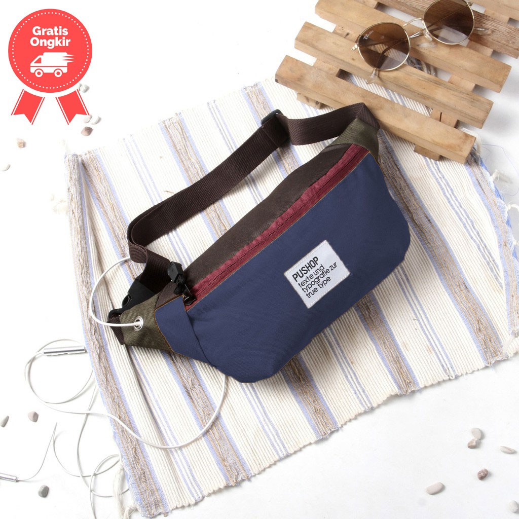 Waist Bag Tas Selempang Sling Pinggang Pria Wanita Cowok Cewek Waistbag Slingbag Branded Murah VSVL