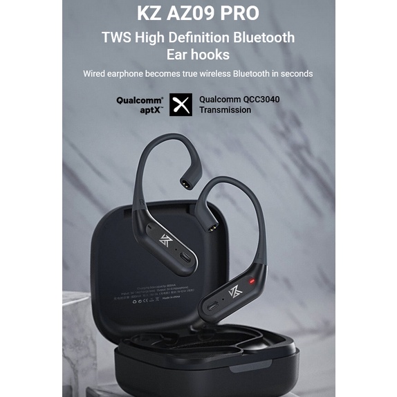 KZ AZ09 Pro Knowledge Zenith APTX HD TWS Earhook HD Bluetooth Adapter