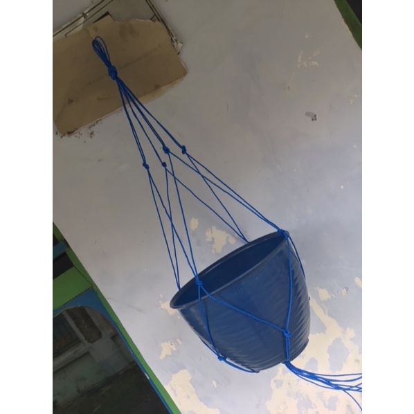 TERMURAH TALI POT GANTUNG BIRU 80CM TALI TAMBANG POT GANTUNG 2MM