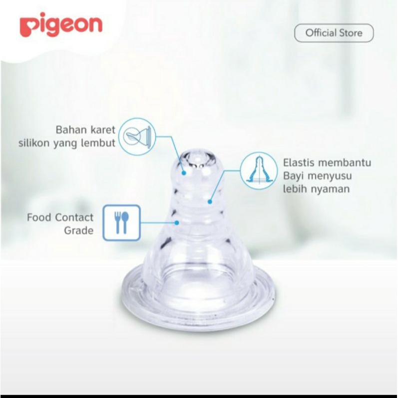 PIGEON Botol Susu PP KP 120ml 240ml Peristaltic nipple pigeon nursing bottle / Botol Susu Pigeon Slim neck 120ml Peristaltic Nipple