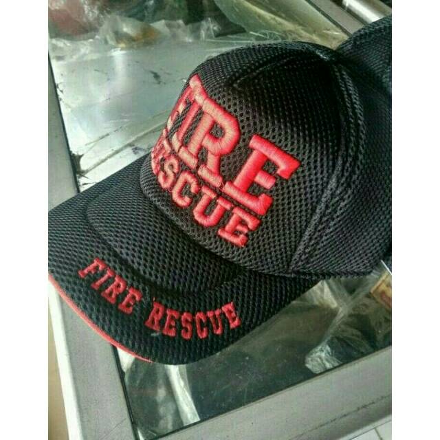 Topi Fire Rescue Merah/Topi Pemadam Kebakaran