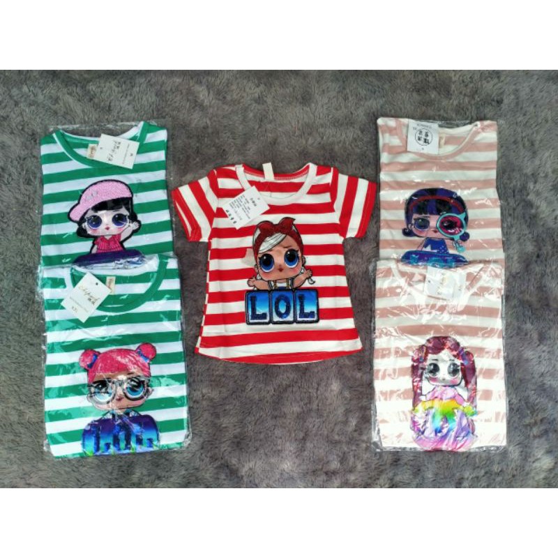 Baju Import atasan kaos anak LED LOL 1-4tahun