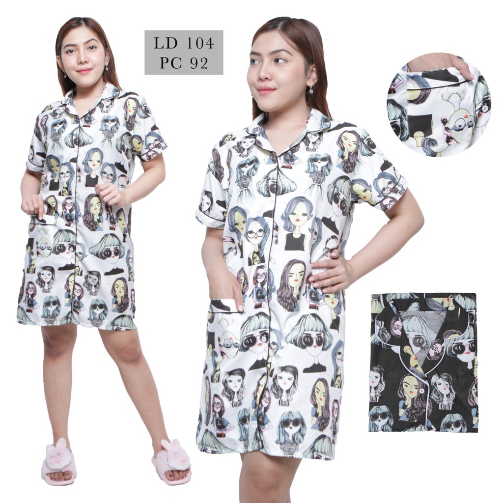  Baju  Tidur  Daster Katun Eropa  Fit to L Shopee Indonesia