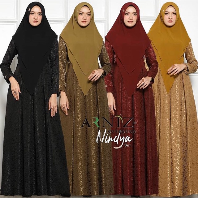 Nindya Set Gamis Wanita Gamis Terbaru Gamis Pesta Gamis Kondangan Gamis Branded Gamis Dewasa