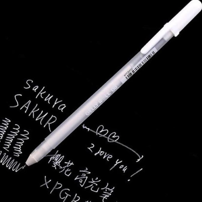 

:0:0:0] Sakura Gelly Roll Ink Pen White Pulpen Gel Warna Tinta Putih Gely Rol