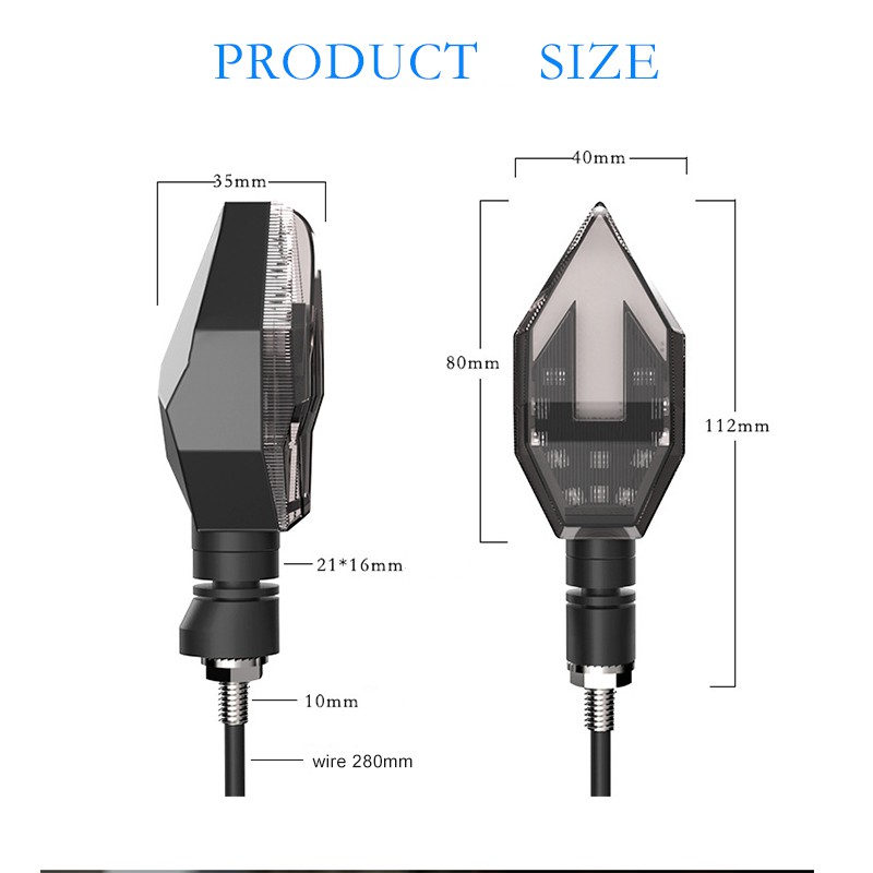 Sinyal Belok LED Sepeda Motor Relay LED Sepeda Motor Flasher Berhenti Sinyal M10 Universal Lampu Sein Sepeda Motor Tahan Air