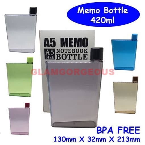 Memo A5 Bottle 420ml / Botol Minum Memo Botol