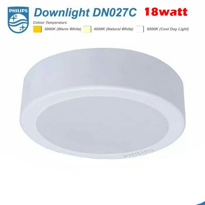 Lampu downlight led dn027c outbow (OB) 18watt philips