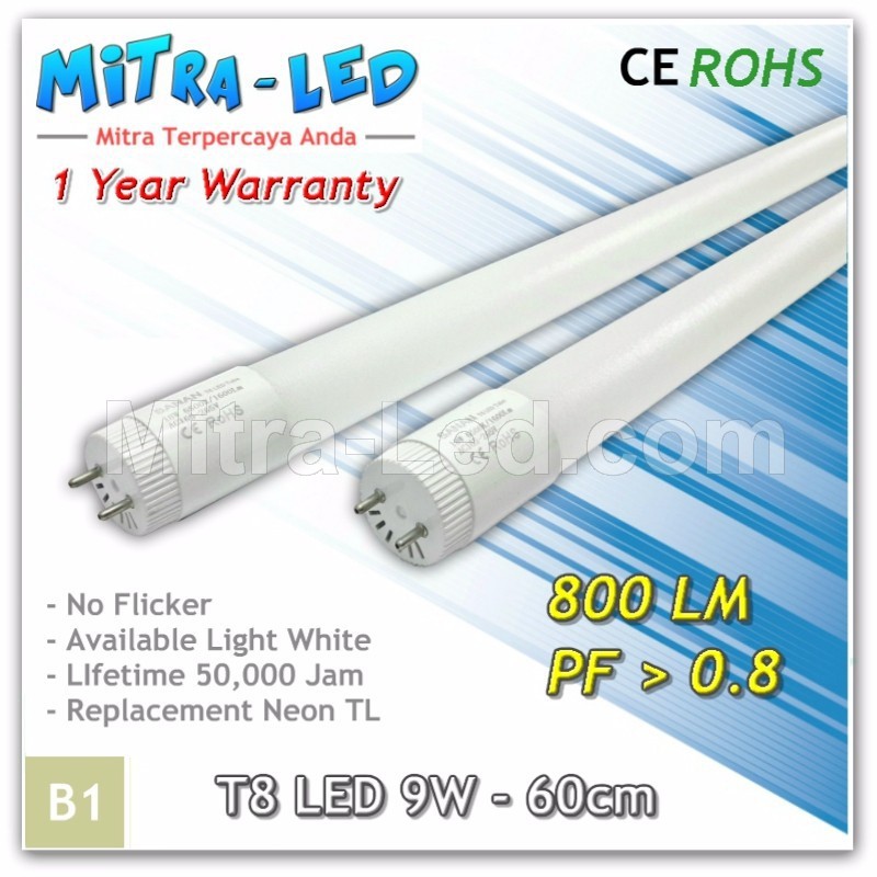 Led Neon Pendek T8 Tube 9w 60cm Brilux Garansi 12 Bulan B01 Shopee Indonesia