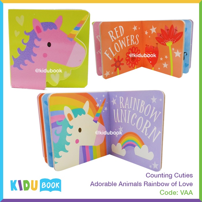 Buku Cerita Anak Counting Cuties Adorable Animals Rainbow of Love Kidu Toys
