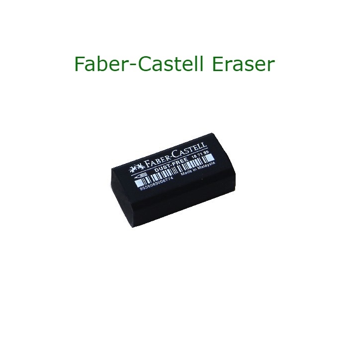 

Faber Castell Eraser Dust free 187299 Hitam Isi 30 Penghapus Anti Debu-Satuan
